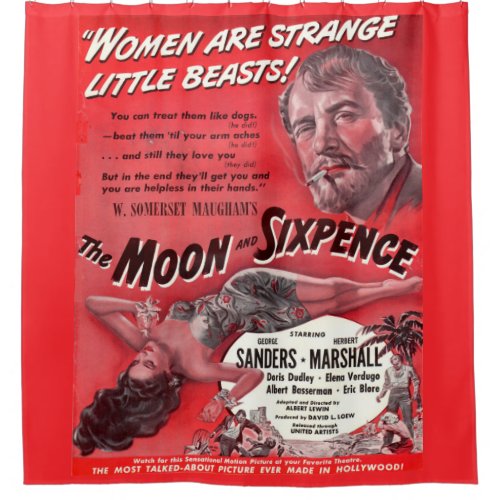 The Moon and Sixpence Shower Curtain