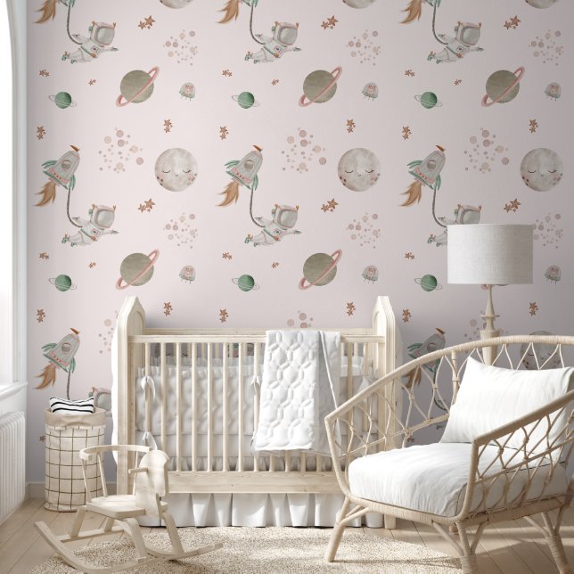THE MOON AND THE LITTLE ASTRONAUT WALLPAPER WALLPAPER  (Kids)