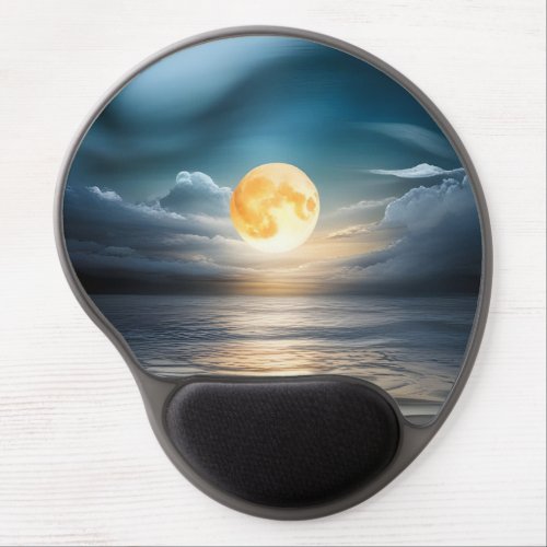 The Moon and The Sea Gel Mouse Pad