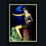 "The Moon and You" by Gene Pressler 12 x 16 Poster<br><div class="desc">"The Moon and You"  Art Deco Print by Gene Pressler 1924</div>