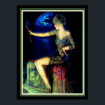 "The Moon and You" by Gene Pressler 12 x 16 Poster<br><div class="desc">"The Moon and You"  Art Deco Print by Gene Pressler 1924</div>