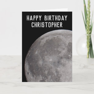 The Moon Astronomy Theme with Name. Astronomer Card