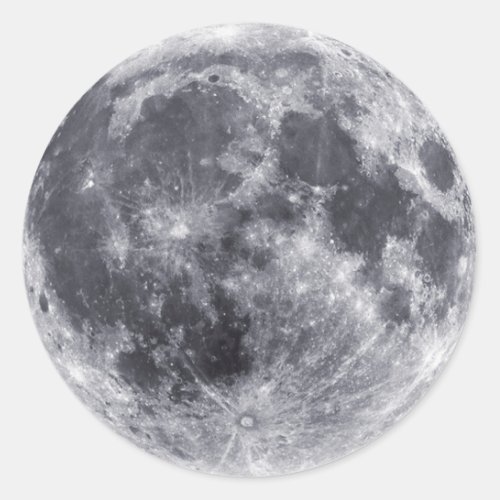 The Moon Classic Round Sticker