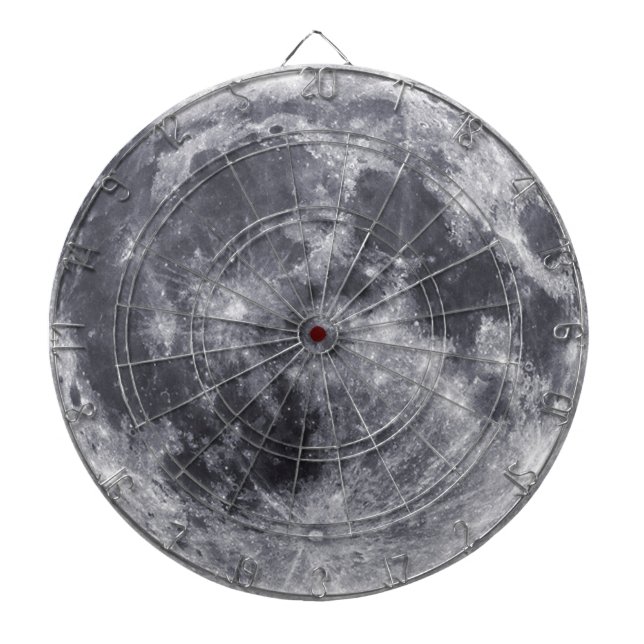 The Moon Dartboard With Darts (Front)