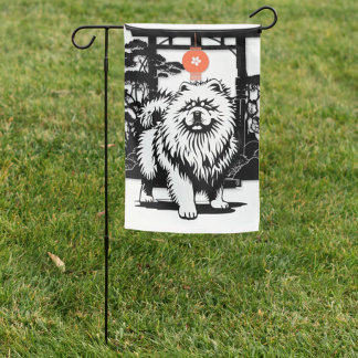 THE MOON GATE Chow Garden Flag