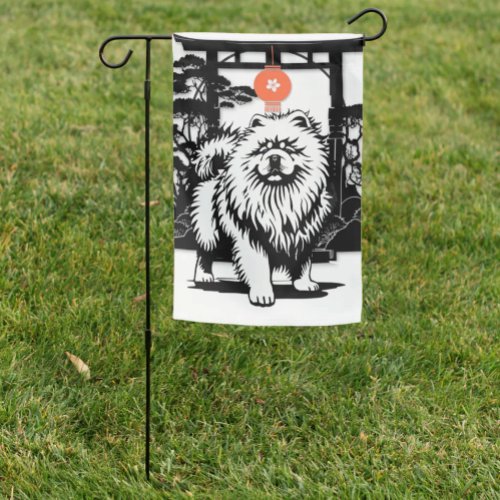 THE MOON GATE Chow Garden Flag