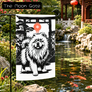 THE MOON GATE Chow Garden Flag