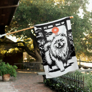 THE MOON GATE Chow House Flag