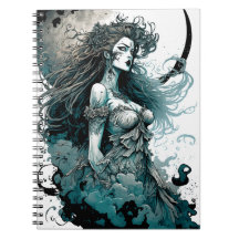 The Moon Goddess Spiral Notebook