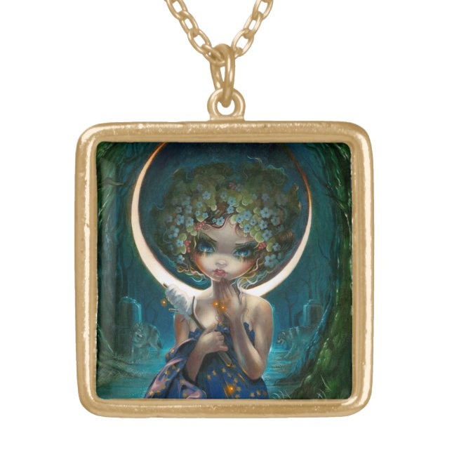 "The Moon" Gold Plated Necklace (Front)