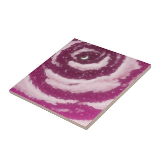 The Moon in the Pink Sky Tile