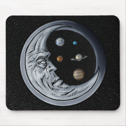 The Moon Keeper Eyes of the Universe Mouse Pad