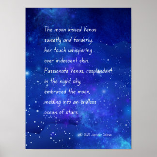 The Moon Kissed Venus Poster