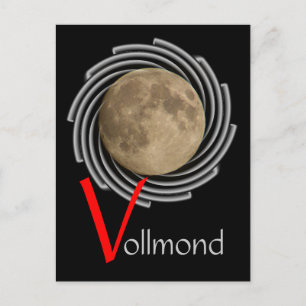The moon, la lune, la luna, the moon postcard