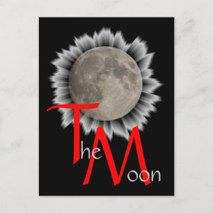 The moon, la lune, la luna, the moon postcard