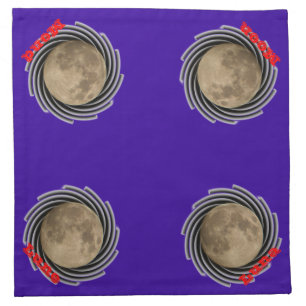 The moon, la lune, la luna, the moon serviettes napkin