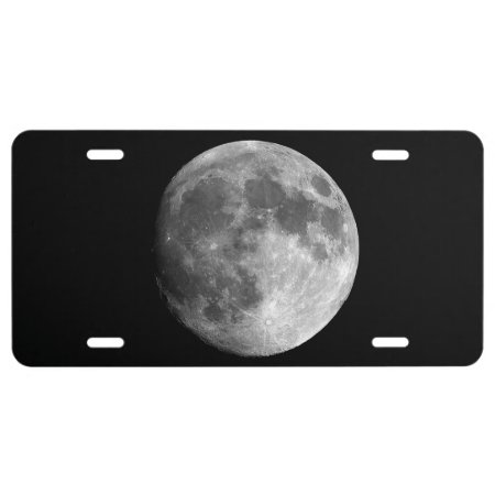 The Moon License Plate