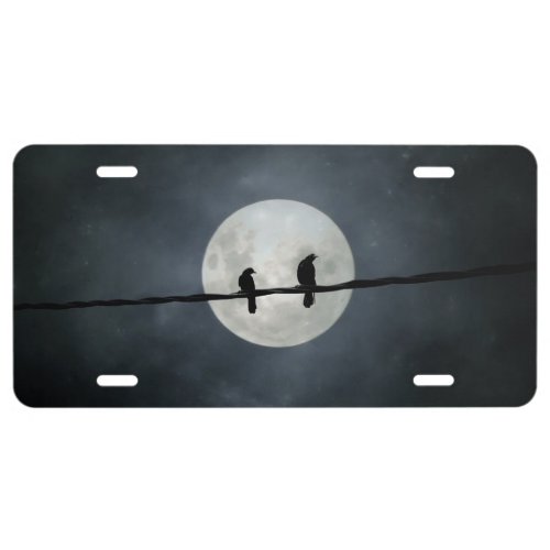 The Moon light Crows License Plate