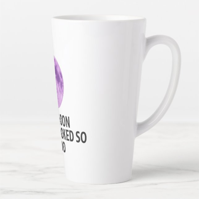 The Moon Never Looked So Good T-Shirt Latte Mug (Right)