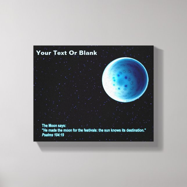The Moon - Perek Shirah Canvas Print (Front)