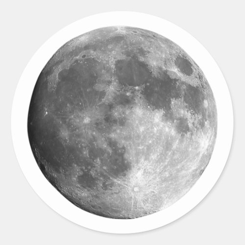 The Moon Phases Astronomy Space Pattern Nerd Full  Classic Round Sticker