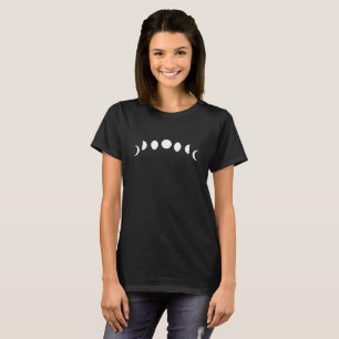 The Moon Phases White Astrology Astronomy Zodiac  T-Shirt