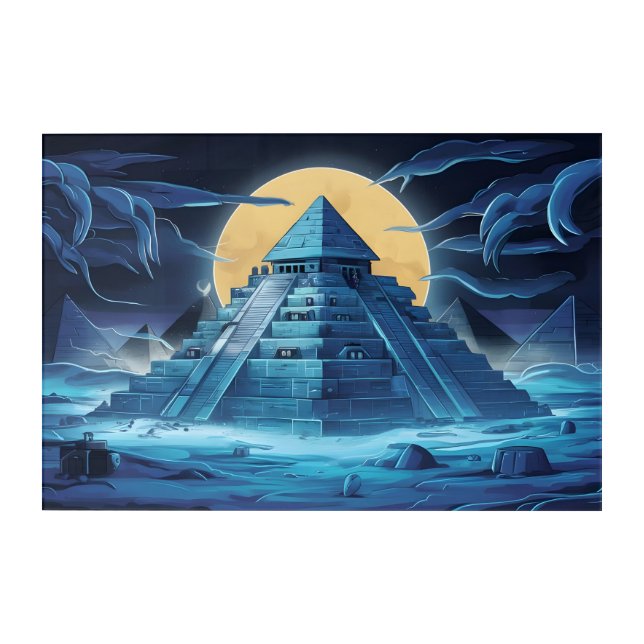 The Moon Pyramid Acrylic Print (Front)
