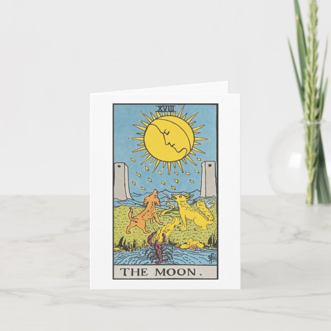 The Moon - Rider Waite Smith tarot Card (Front)