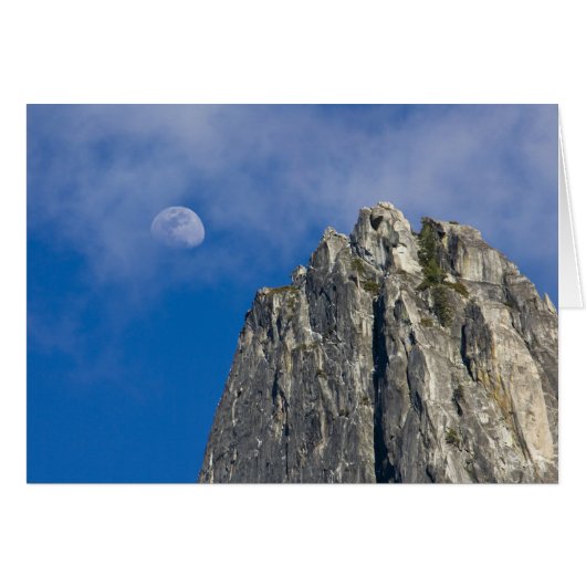 The moon rises and shines through the clouds cards (Front Horizontal)