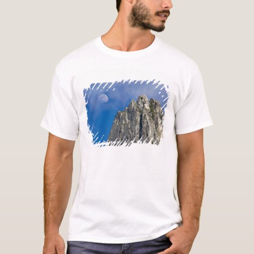 The moon rises and shines through the clouds T_Shirt