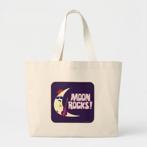 The Moon Rocks Cartoon Fun Design Time Large Tote Bag