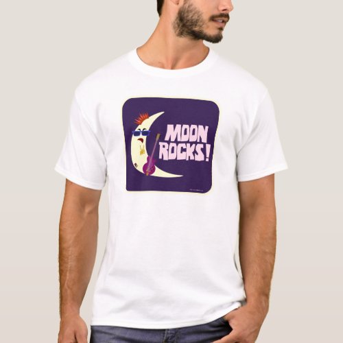 The Moon Rocks Cartoon Fun Space Design T_Shirt
