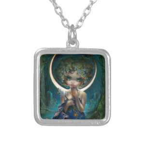 "The Moon" Silver Plated Necklace