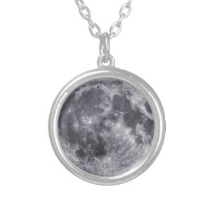 The Moon Silver Plated Necklace