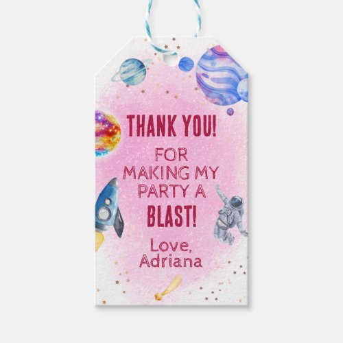 The Moon Space Theme Birthday favor Gift Tags