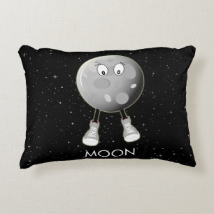 The Moon & Stars in Space Accent Pillow