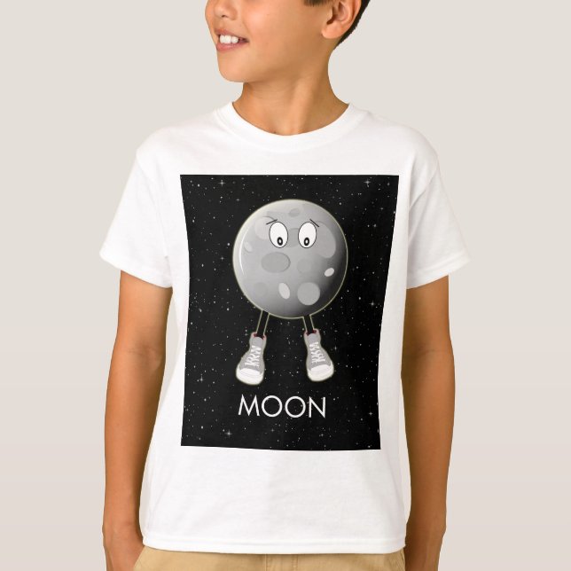 The Moon & Stars in Space T-Shirt (Front)