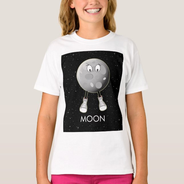 The Moon & Stars in Space T-Shirt (Front)