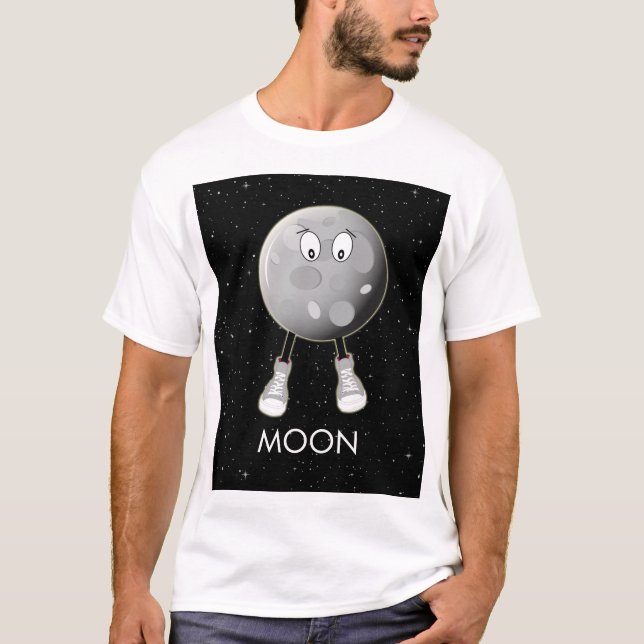 The Moon & Stars in Space T-Shirt (Front)