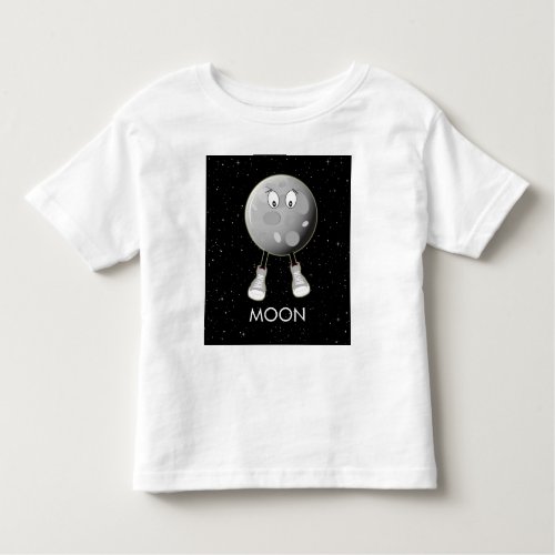 The Moon  Stars in Space Toddler T_shirt