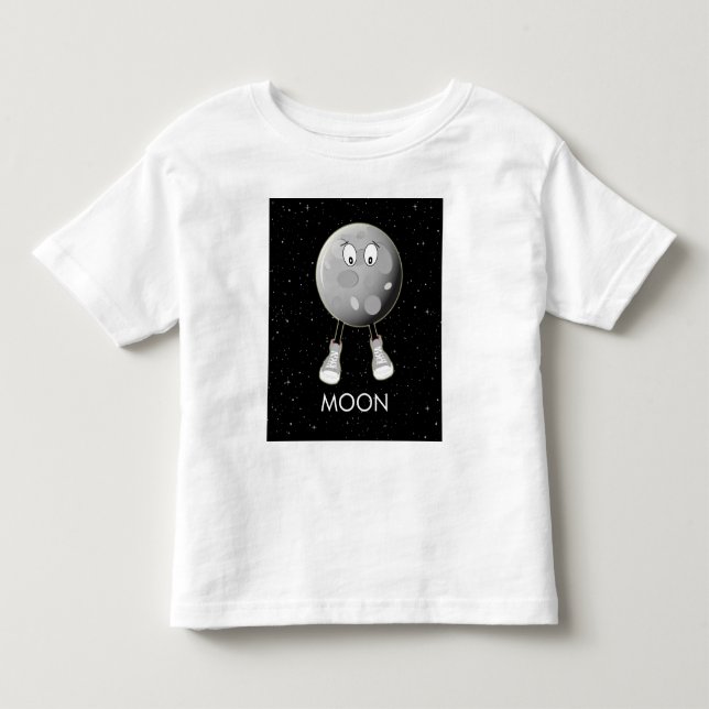 The Moon & Stars in Space Toddler T-shirt (Front)