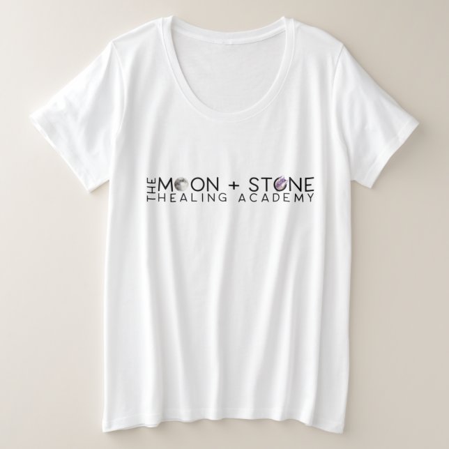 The Moon + Stone Healing Academy logo T-Shirt (Design Front)