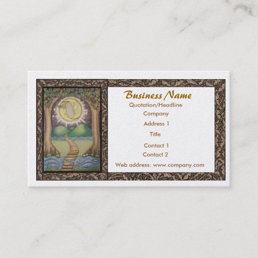 Customizable The Moon Tarot Business Card