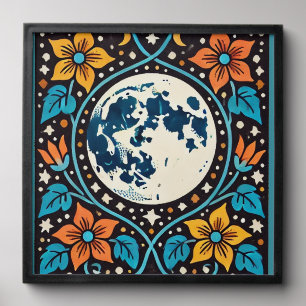 The Moon Tarot Card Full Moon Luna Peel And Stick Photo Tile