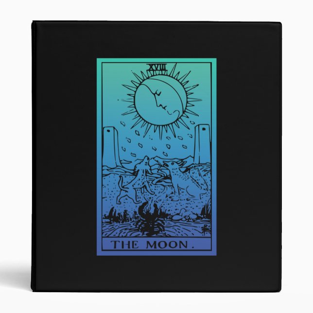 The Moon Tarot Card Gradient Binder (Front)