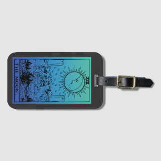 The Moon Tarot Card Gradient Luggage Tag