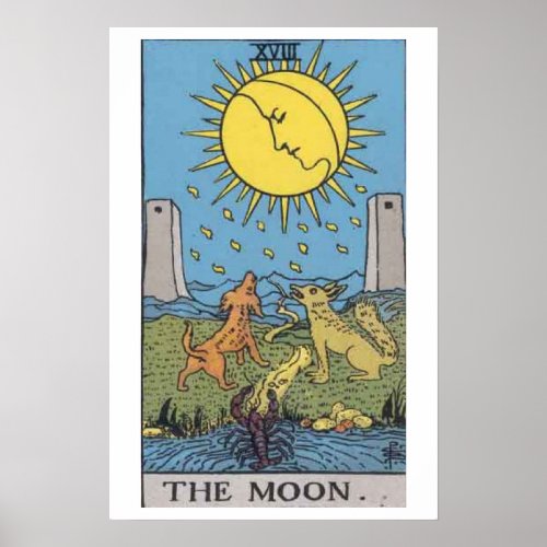 The Moon Tarot Card Poster