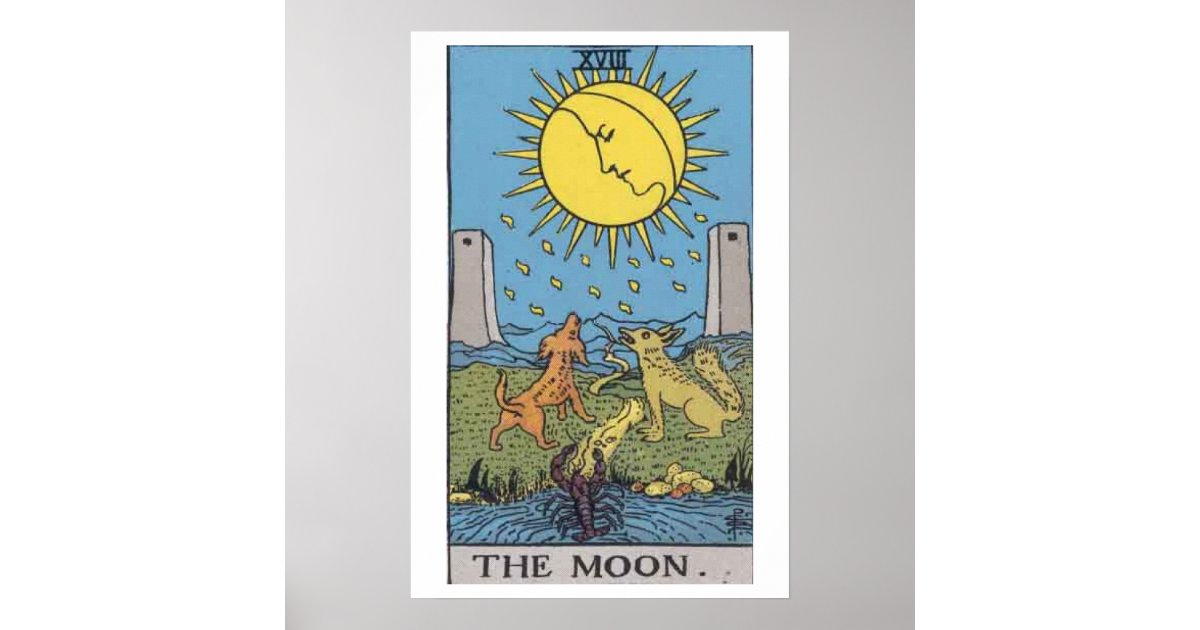 The Moon Tarot Card Poster | Zazzle