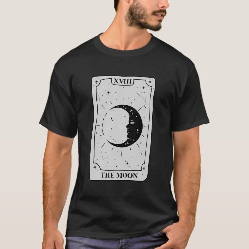 The Moon Tarot Card Xviii T_Shirt