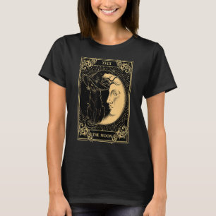 The Moon Tarot Xvii Inspired Black Cat Witch Hat O T-Shirt